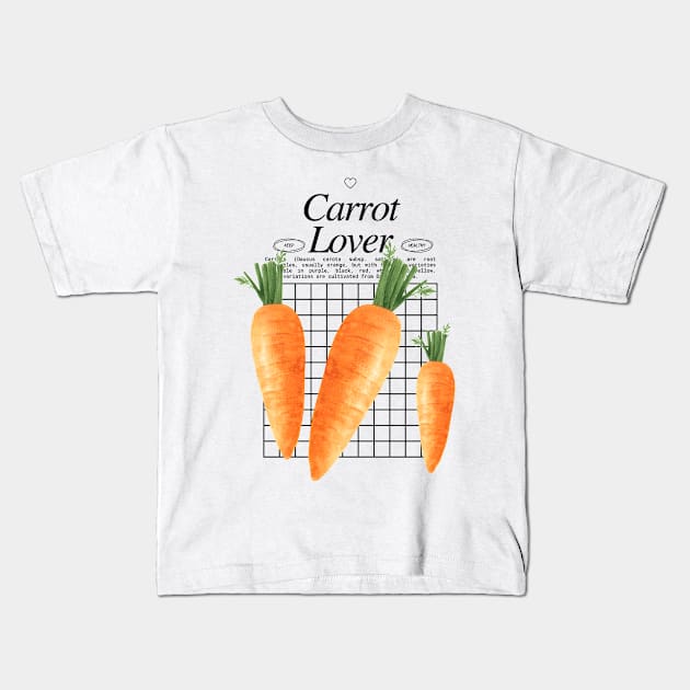 Carrot Lover - Root Vegetables Kids T-Shirt by Millusti